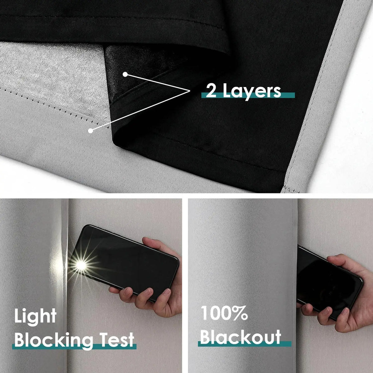 Blackout Curtains 100% Light Blocking Thermal Insulated Curtains